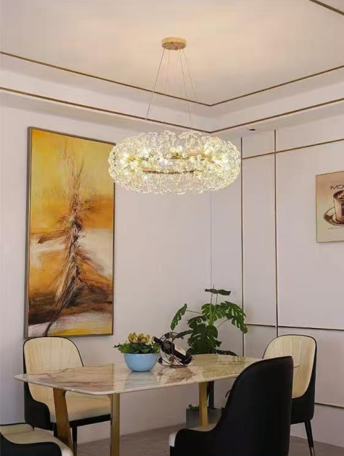 Dandelion crystal pendant light luxury living room light bedroom dining room high-end crystal pendant light modern creativity - Image 7