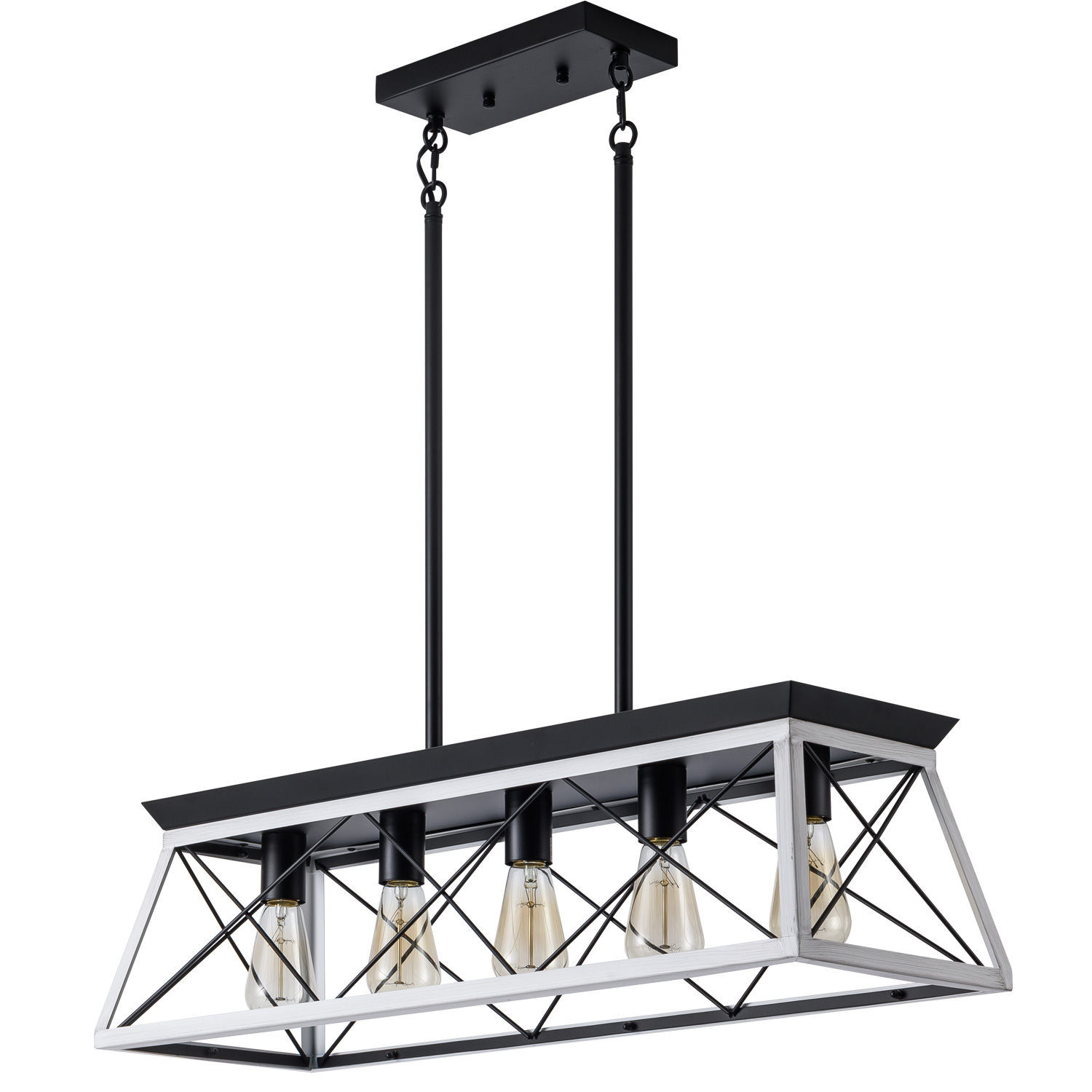 5-Light Farmhouse Chandeliers For Dining Room (No Bulbs) - Image 2